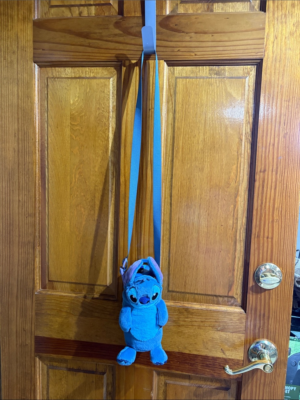 Disney Blue Stitch Plush Crossbody Bag for Kids - Bright Blue